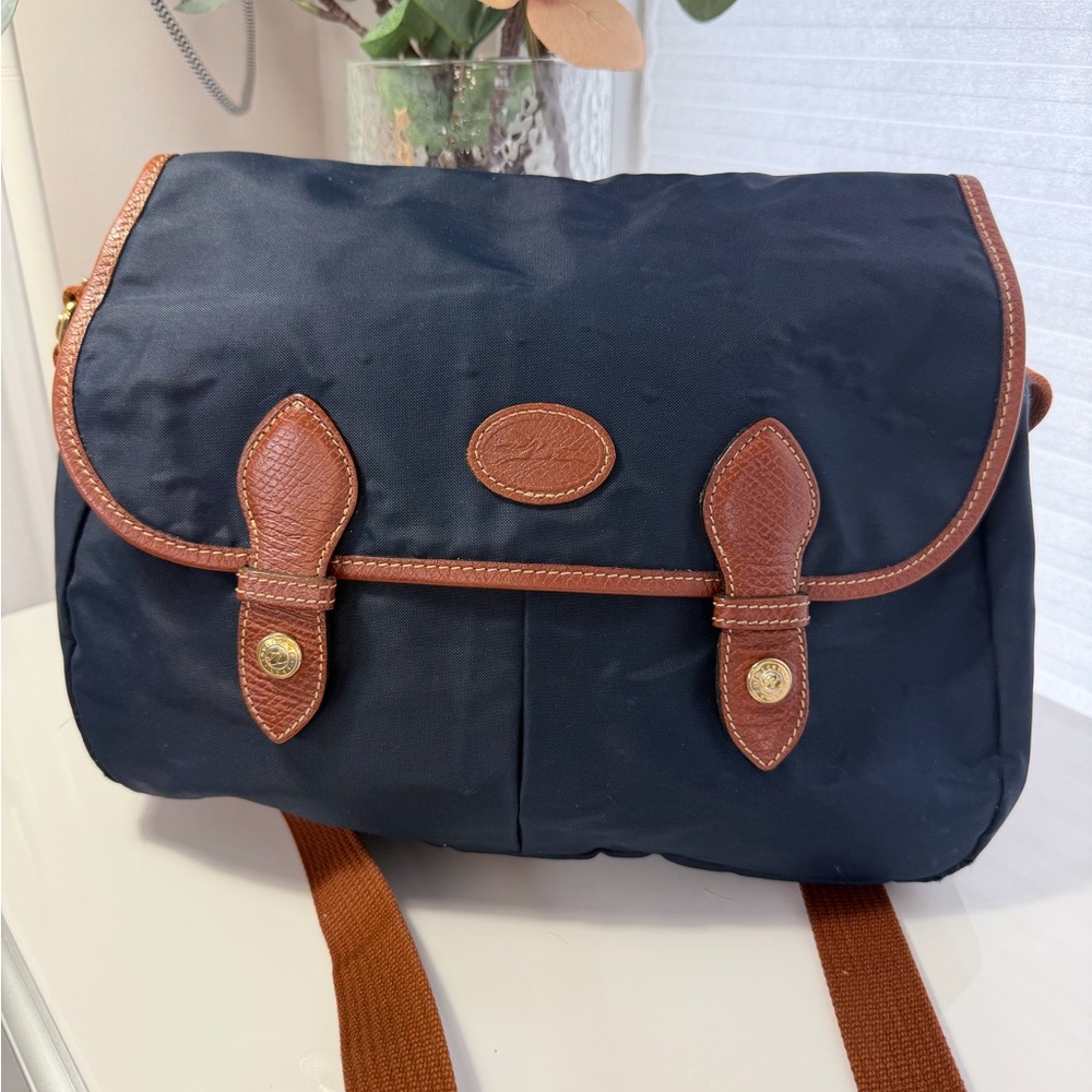 Longchamp Vintage Le Pliage Messenger Bag